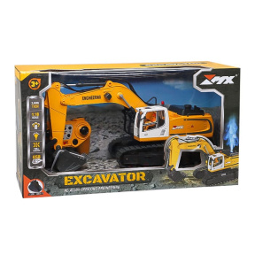 Экскаватор 1:18 "MX" с генератором пара и пультом управления