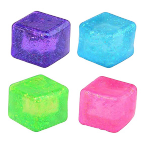 Игрушка антистресс Куб с глиттером в ассортименте