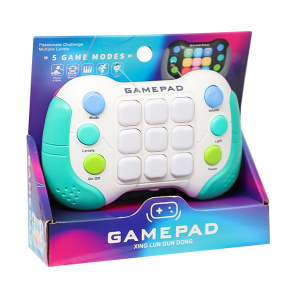 Consolă electronică, alb-albastră