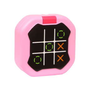 Портативная игра в крестики-нолики, розовая