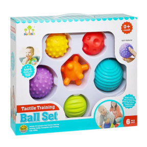 Набор ярких мячей разных форм 6 шт