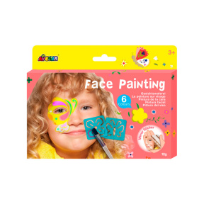 Аквагрим "Бабочка", 6 цветов, с трафаретами