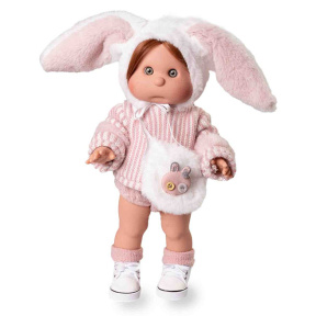 Păpușa Iris într-o căciulă cu urechi, 38 cm
