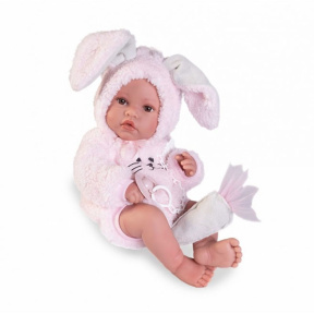 Păpușa Erika în costum de iepuraș 42 cm
