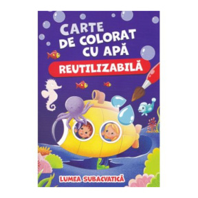 Carte de colorat cu apă. Lumea subacvatică