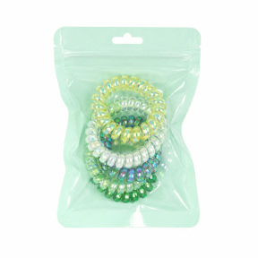 Set agrafe spiralate CHA (6 buc), verde