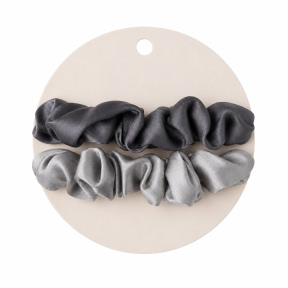 CHA ZYM Elastic de păr satinat (2 buc), mix gri
