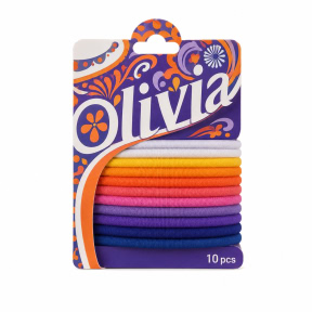Set de elastice de păr CHA Olivia (10 buc.), Strălucitor