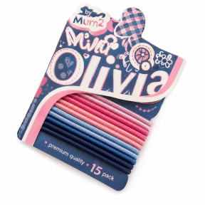 Set de elastice de păr CHA Olivia (10 buc.), Pastel