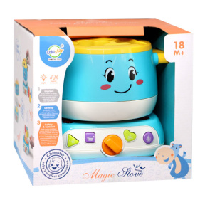 Сортер "Кастрюля" с фигурками, голубая