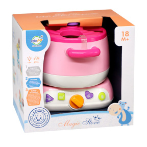 Сортер "Кастрюля" с фигурками, розовая