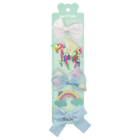 Agrafe pentru păr MESHU, cu topper, albastre, 5 buc., 3,5 cm, agățătoare euro