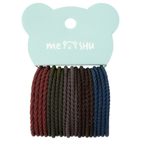 Резинки для волос MESHU, темные ассорти, 20 шт., диаметр 4,5 см, европодвес