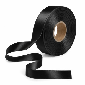 Panglica din satin WP (1,2/22m) - 39 Negru
