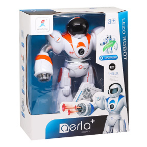Robot interactiv cu telecomandă și armă, portocaliu