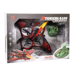 Дрон на радиоуправлении, красный