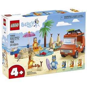 Конструктор LEGO Bluey Пляж Блюи и семейная поездка на машине