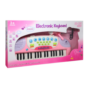 Pian electronic cu microfon, roz