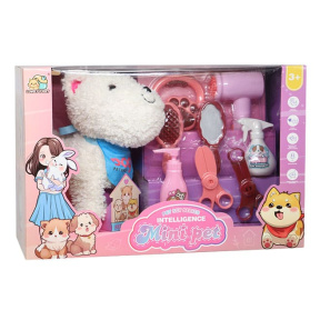 Set Groomer cu câine alb și maro