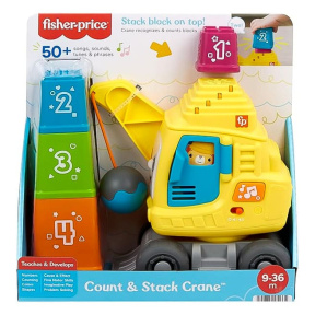 Jucărie educativă Fisher-Price Count & Stack Crane