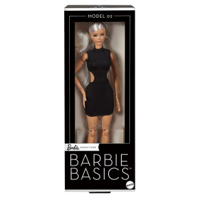 Кукла Barbie Basics Model Блондинка в черном платье