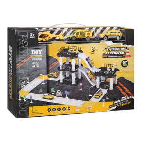 Строительная парковка с техникой