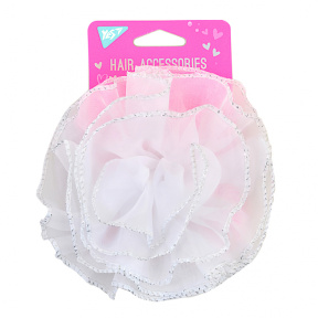 Fundă cu elastic YES Trandafir alb d.13 cm