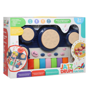 Музыкальный игровой центр "Барабан и пианино", синий