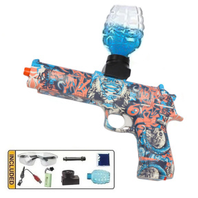 Pistol „Graffiti” cu bile, albastru-roșu