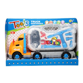 Set de joacă „Reparații mașină” cu lumină și sunet, portocaliu