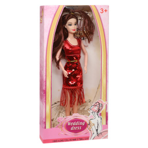 Кукла в нарядном красном платье, 29 см