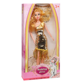Кукла в нарядном золотом платье, 29 см