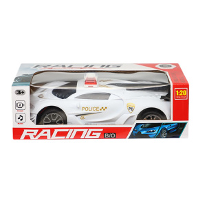 Mașină de poliție cu lumină și sunet, albă