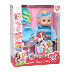 Set de joacă „Îngrijirea bebelușului”, în pulover albastru