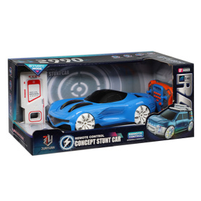 Mașină de cascadorii cu lumină și abur pe telecomandă, albastră