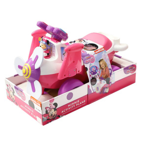 Толокар "Самолет Минни" со светом и звуком, розовый