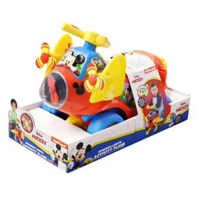 Толокар "Самолет Микки" со светом и звуком, красный