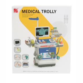 Набор доктора с мед. тележкой,, синий