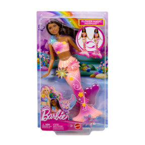 Păpușă Barbie sirenă roz, Mattel