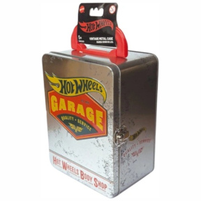 Cutie de depozitare vintage pentru 18 mașini Hot Wheels argintiu, Mattel
