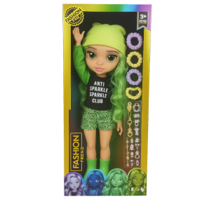 Păpușa cu păr verde, cu lumină și sunet