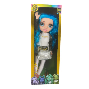 Păpușa cu păr albastru, cu lumină și sunet,