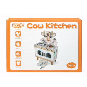 Bucătărie din lemn pentru copii „Văcuța”