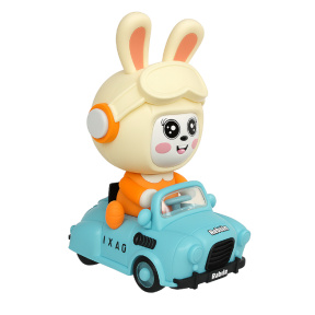 Кролик с голубой машиной со светом и звуком