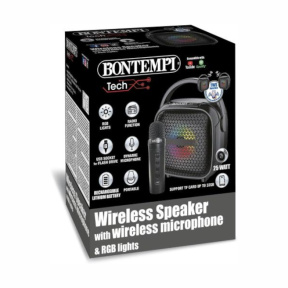 Sistem karaoke wireless portabil Bontempi cu microfon și lumină