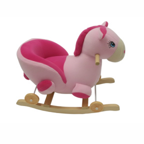 Лошадка-качалка, розовая