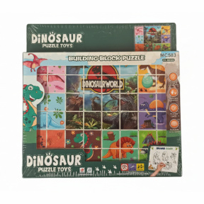 Set de colorat și puzzle "Dinozauri"
