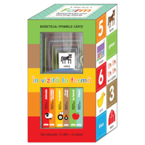 Бебетека. В гостях на ферме. Обучающий набор: 6 книг + 6 кубиков