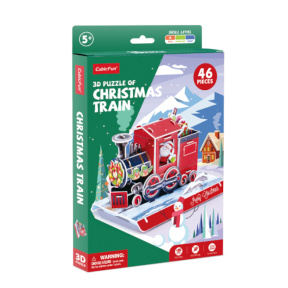 3D puzzle CubicFun «Trenul de Crăciun», 46 elemente