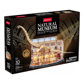 3D Puzzle CubicFun «Muzeul de Științe Naturale – Brachiosaurus» cu iluminare LED, 216 elemente